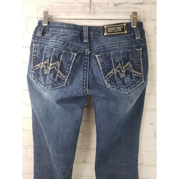 MISS ME Jeans SIZE‎ 27 Boot Cut JD1068B. Blue - Picture 6 of 16